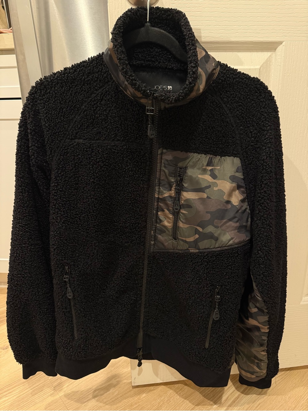 Joe’s Jeans Black Sherpa Camo Jacket